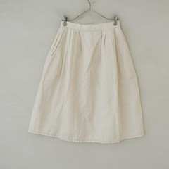 homspun Linen-Cotton Tuck Skirt Size S (sk33-2512-424)