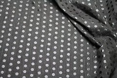 Black Woolen Reversible Dots Fabric from Italy! Gorgeous and Fun!!