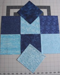 64 Blue Calico Fabric 5″ Quilting Squares 100% Cotton Charm pack bundle B