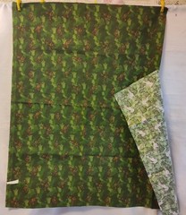 Vintage Fabric Remnant*Scooby-Doo Dog Camo*Brushed Flannel 30″ x 30″ *Z*