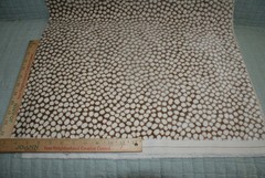 Tan Brown White Dots Cut Velvet Home Decor Fabric Upholstery 22″ x 58W Fast Ship