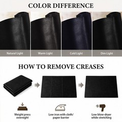 Konelia Black 3 Yard Faux Leather Fabric