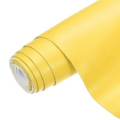 PU Faux Leather Fabric 0.4 Yards Synthetic Leather Material, Yellow