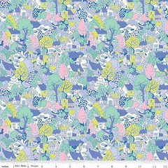 Quilting Sewing Fabric London Parks Liberty of London Blue Green Yardage