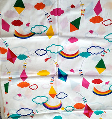 Kites and Sky Fun Zone Fabrics Hoffman of California 29″ x 42″ Cotton Remnant