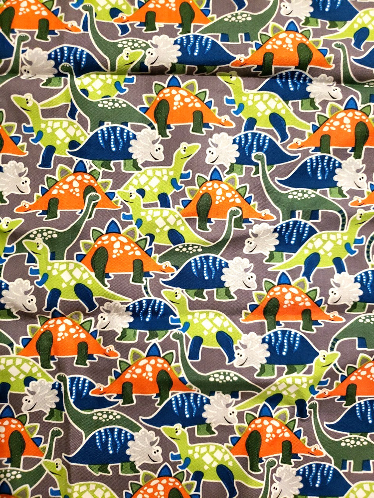 Kanvas Studio Dinosaurs Dino-Glow Greta Lynn Cotton Fabric 15″ X 44″ Benartex
