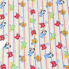 Baby Looney Tunes Characters Alphabet Warner Brothers Fabric 44″ w x 54″ long