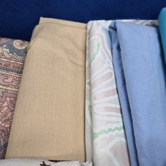 Vintage fabric lot 9 Lbs Remnants Arts Crafts Sewing Yard Goods Sew