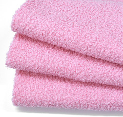 Pink Curly Teddy Fleece Sherpa Faux Fur Fabric, 1 Yard | 63″ Wide, Fluffy Soft,
