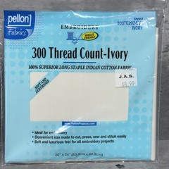Pellon 300 Thread Count-Ivory Embroidery 100% Cotton Fabric 20″ X 24″ Lot Of 4