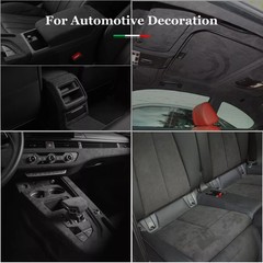 New Premium 3MM Black 250cm*150cm Headliner Fabric Foam Backed Upholstery Suede