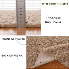 Long Pile Sherpa Fleece Fabric Square Patches for Crafts 20X20In 50X50Cm Faux Fu