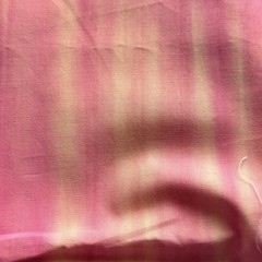 Pink Cream Fabric Polyester Stripes Batiste Looking 2 yds x 35”