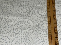1 Yd Batavian Batiks Cotton Quilt Store Fabric Gray and White Spiral Dots
