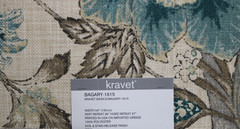 Kravet Basics Fabric Remnant 36″x25″ Pattern “Bagary” Color Blues Greys
