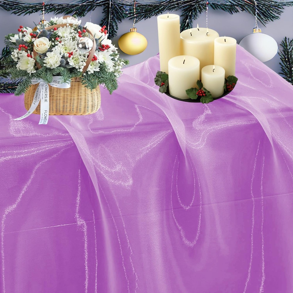 Vds Light Purple Organza Fabric 10 Yards Continuous 45 Wide Wedding Party