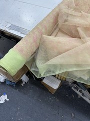 Embroidered Polyester Sheer ORGANZA FABRIC COLOR 54” Wide – Sold BY THE YARD