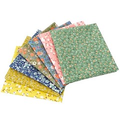 7pcs Fat Quarter Flower Fabric Bundles Quilting Cotton Craft Fabric Pre-Cut
