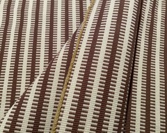 1YD SOANE BRITAIN Jajim Stripe Chestnut Artisanal Warp Weave Fabric $770 Retail