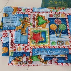 Christmas Quilt Fabric Lot 4 Pounds Birdhouses Penguins Plaid Santa Gingerbread