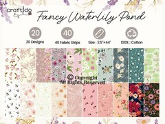 Craftido-18 Options-100% Cotton Jelly Roll Fabric Precut Fancy Waterlily Pond
