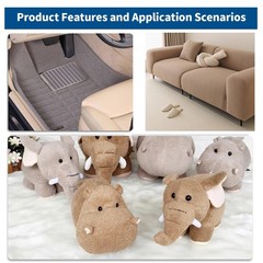 Couch Fabric Plush Soft Durable Cat Scratch Proof Grey 36”x60” 1 Yards