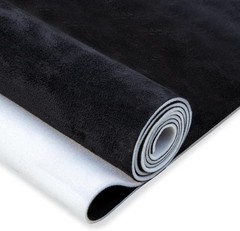 Suede Auto Headliner Fabric Black 98x60in Foam Backing for Car Truck SUV RV
