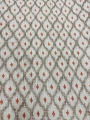 Thibaut Small Scale Ikat Lattice Uphol Fabric- Josephine / Linen 1.65 yds W81901