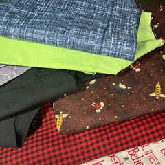 26 Fabric Lot Large Remnant Pieces 13 lbs-Most 1 Yard or More