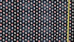 ATTACK ON TITAN ANIME EMBLEMS BLACK 1 YARD FABRIC ( 36″ X 58″ ) BRAND NEW