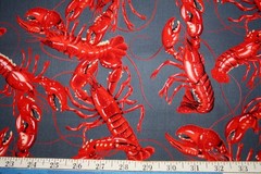 1-1/4 60 INCH WIDE LOBSTERS ON DUCK WEIGHT – 100% COTTON FABRIC