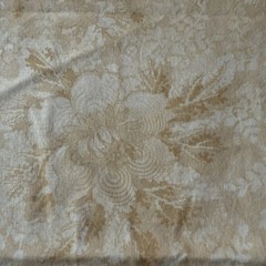 Moda By Robyn Randolph Cream & Gold Floral Cotton Fabric 24” X 42”