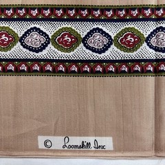 Vintage Loomskill Inc 4 Yards x 45” Paisley Floral Beige Satin Fabric