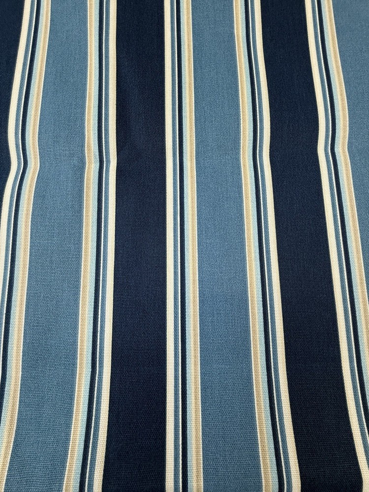 Rickloom Indoor/Outdoor Blue Striped Fabric 4.25 Yds 54” W Nautical Decoration