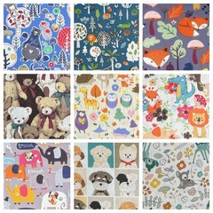 54 PCS 100% Cotton Fabric Bundle Quilt Squares 5×5 In Animal Patterns PreCut
