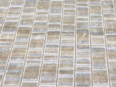 Kravet Geometric Cut Velvet Upholstery Fabric- Caisson / Brass 1.75 yd 34847.411