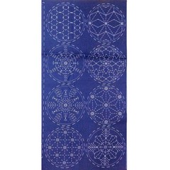 Patchwork Sewing Fabric Sashiko Christmas Navy Panel 60x137cm