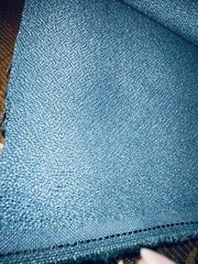 2pcs dark teal textured satiny weave upholstery fabric, 68″Wx114″L & 110″L