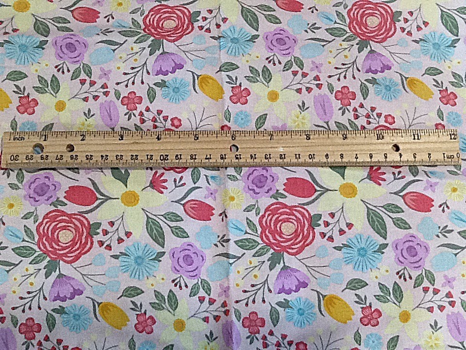 2 yd + 3″ x 44″ Peach Print 100% Cotton Sewing or Quilting Fabric