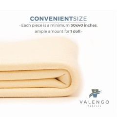 VALENGO Premium Skin Tone Fabric for Doll Making, 100% 30 x 40 Inches, Fair