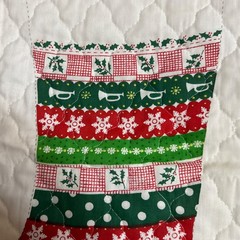 Vintage Spring Mills 2 Christmas Stocking Cut Sew Quilt Fabric Panel 4640