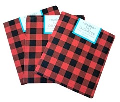 Red and Black Buffalo Plaid Fat Quarter Cotton Fabric 18″x21″ Bundle Create It F