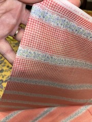 Peter Pan Fabrics Floral Gingham Stripe Vtg 1980s