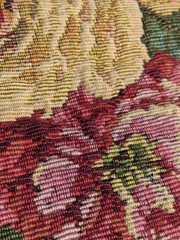 Lush Multicolored Floral Tapestry Fabric 96″ by 55″ chanille soft thick
