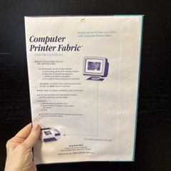 Computer printer fabric. 4-8 1/2″x 11″ cream Sheets June Tailor