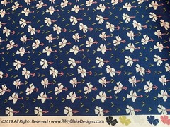 1930s Repro Pink Floral PENNY ROSE SWEET STEMS Riley Blake Cotton Fabric FQ