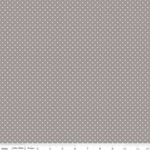 Fat Quarter Riley Blake Basics Swiss Dot (Printed) Gray Quilt Cotton