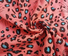 1yard X 1.45meter Leopard Fabric Thin Cotton Gauze Crepe Summer