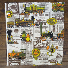 House N’ Home Fabric & Draperies American Steam Train Fabric Tote/Pillow Case