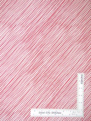 Christmas Fabric Loralie Snow Lady Candy Cane Bias Stripe Cotton 2 Pc (13″ & 8″)